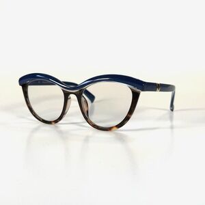 Hand Made 97565 Cat Eye Eyeglasses‎ Frames Only 55-22 145 Blue Tortoise Brow
